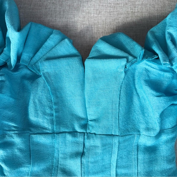 Cult Gaia NWT - Asal Dress in Tide Color - Turquoise Mini Dress - Picture 5 of 11